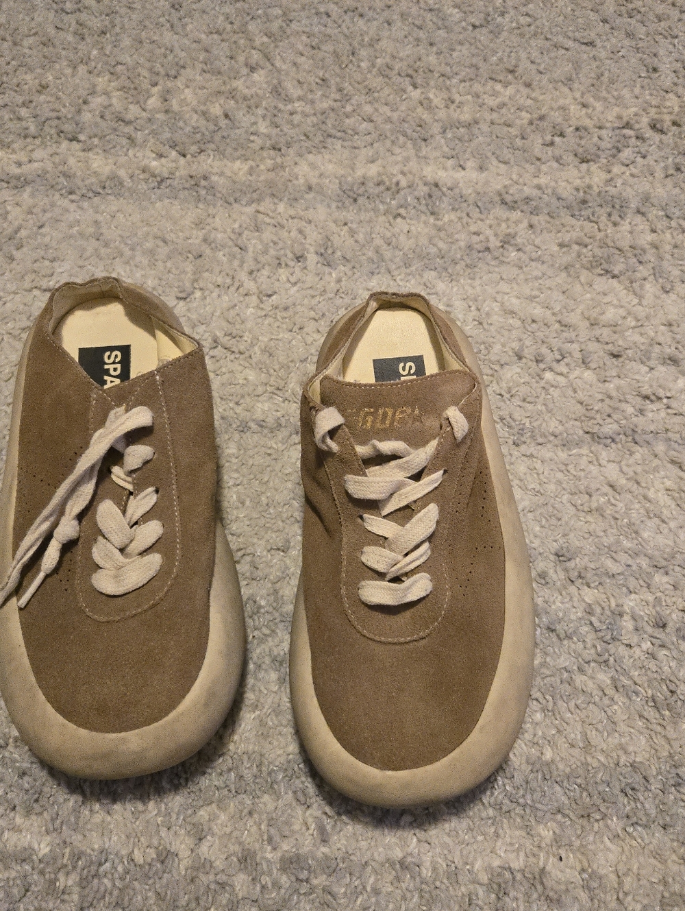 Golden Goose Deluxe Brand Space-Star Sabot Suede Mules Tobacco Brown Size 37 - Picture 4 of 10